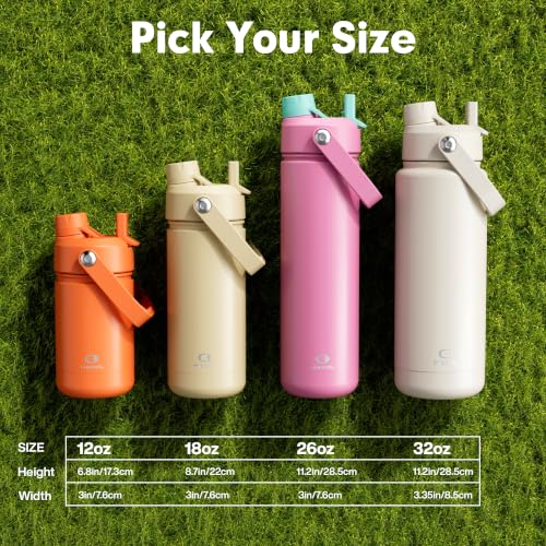 26-Oz Encool Insulated Stainless Steel Water Bottle w/ Straw (Cotton Candy) - image 7