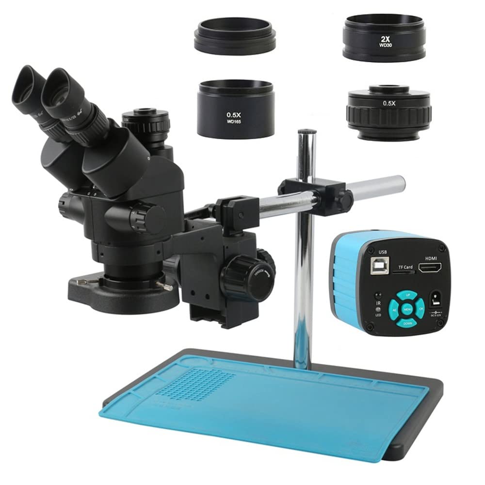 Microscope 2K 4K 48MP HDMI USB 3.5-90X Zoom Trinocular Stereo Microscope Camera Set for Soldering Repair(48MP 4K 2K HDMI USB B)