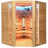 ✅ 𝐌𝐀𝐓𝐄𝐑𝐈𝐀𝐋: Das hochwertige Hemlock-Tannenholz unserer Infrarotkabinen ist eines der edelsten und dichtesten Hölzer der Welt. Aufgrund seiner natürlichen Beschaffenheit besitzt es eine hervorragende Wärmedämmkapazität und ist somit optimal für den Einsatz in Saunasystemen geeignet.