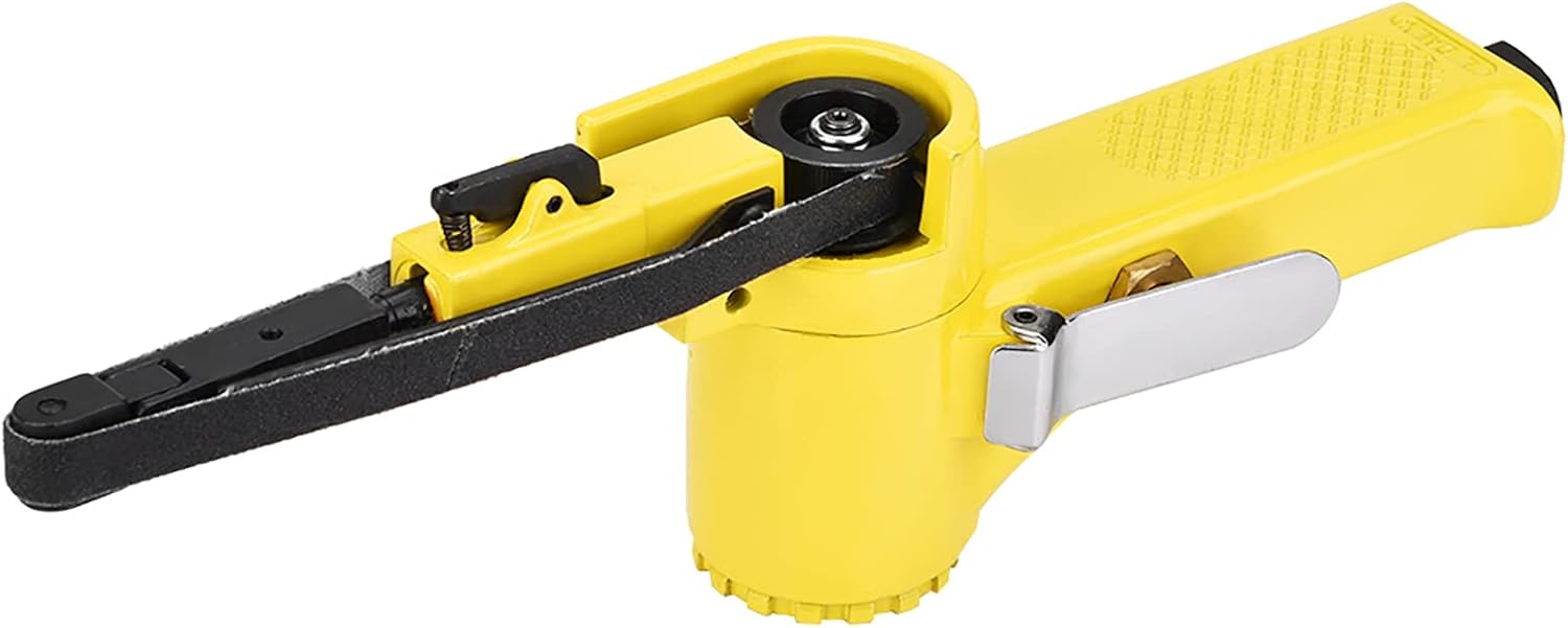 Eujgoov Pneumatic Belt Sander Air Pneumatic Belt Sander, Air with Hen Wrench and Sand (330 * 10mm)