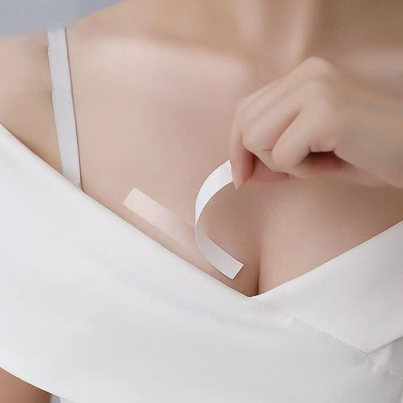 Invisible Secret Fashion Clothing & Body Clear Tape Double Sided - for All Skin Shades (Pack of 50)