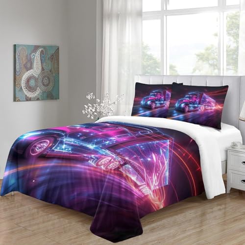 Housse de couette microfibre douce zippée pour lit enfant et ado grand format