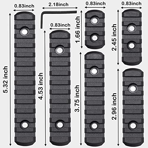 Crushunt CT001 12 Pack Single Picatinny Rail 3 3 5 5 7 7 9 9 11 11 13 13 Slots Polymer Black thumb #2