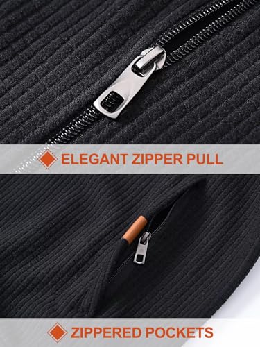 Image of Yundobop Men's Lightweight Jacket Zip Up bomber Jacket Casual Stylish Sweatshirts with Zip Pocket