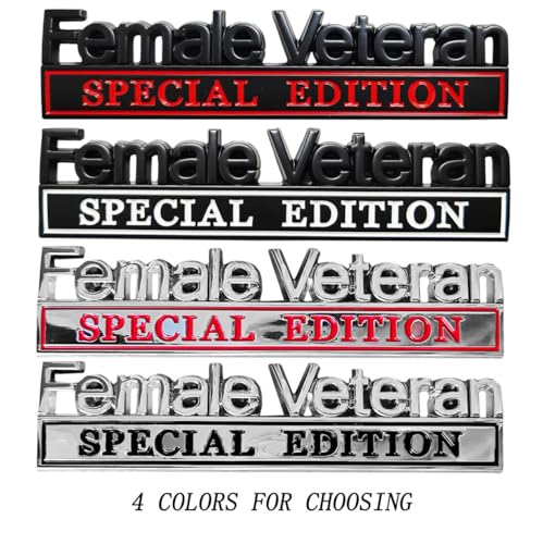 Emblema veteranos femeninos OnlyYou.X en metal 3D premium negro y rojo para coche 6