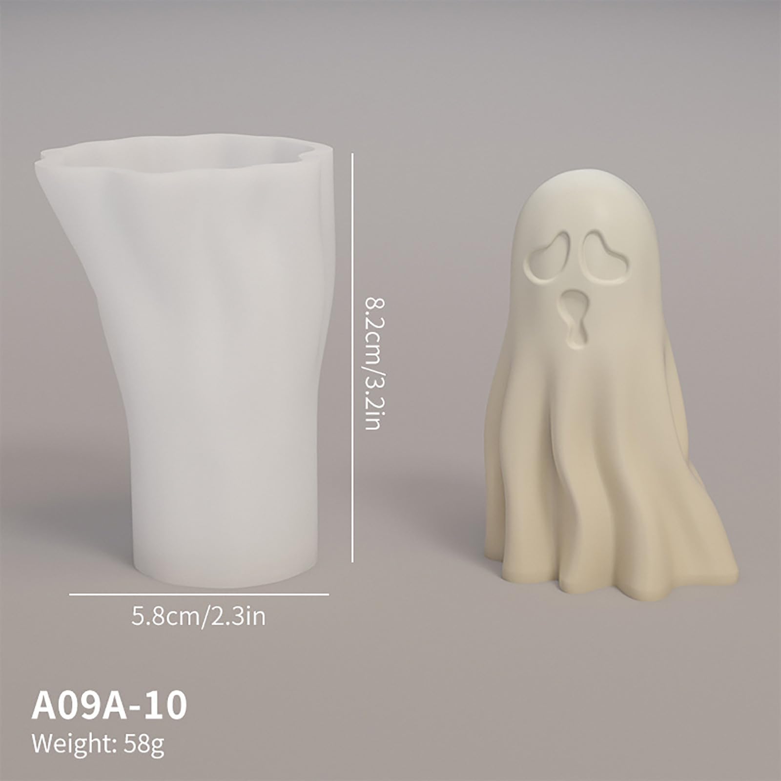 Ghost Candle Mold - Halloween siliconen mallen voor hars en