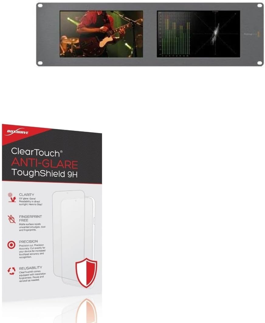 BoxWave Screen Protector Compatible with Blackmagic SmartScope Duo 4K - ClearTouch Anti-Glare ToughShield 9H (2-Pack), Anti-Glare 9H Tough Flexible Film Screen Protector