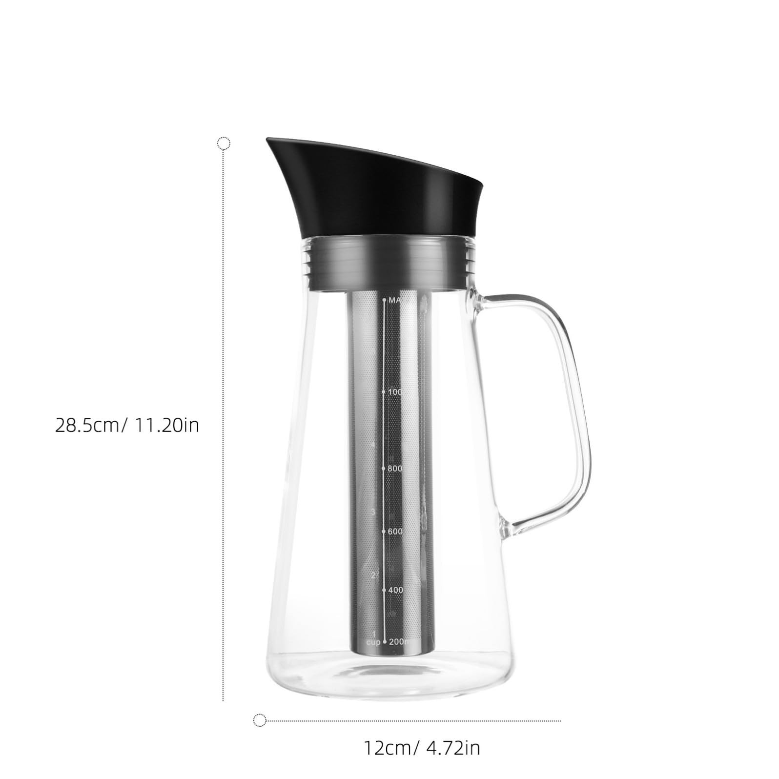 Cafetera 1 Capacidad Cristal Resistente de Gran al Calor