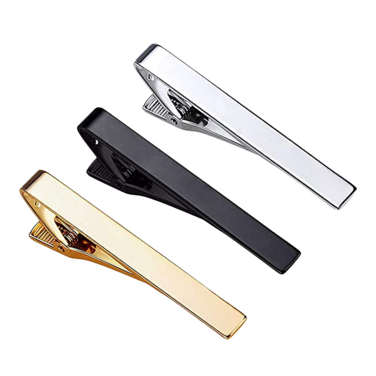 3 Pinzas para Corbata de Cobre, Clip de Corbata Regular para Hombre