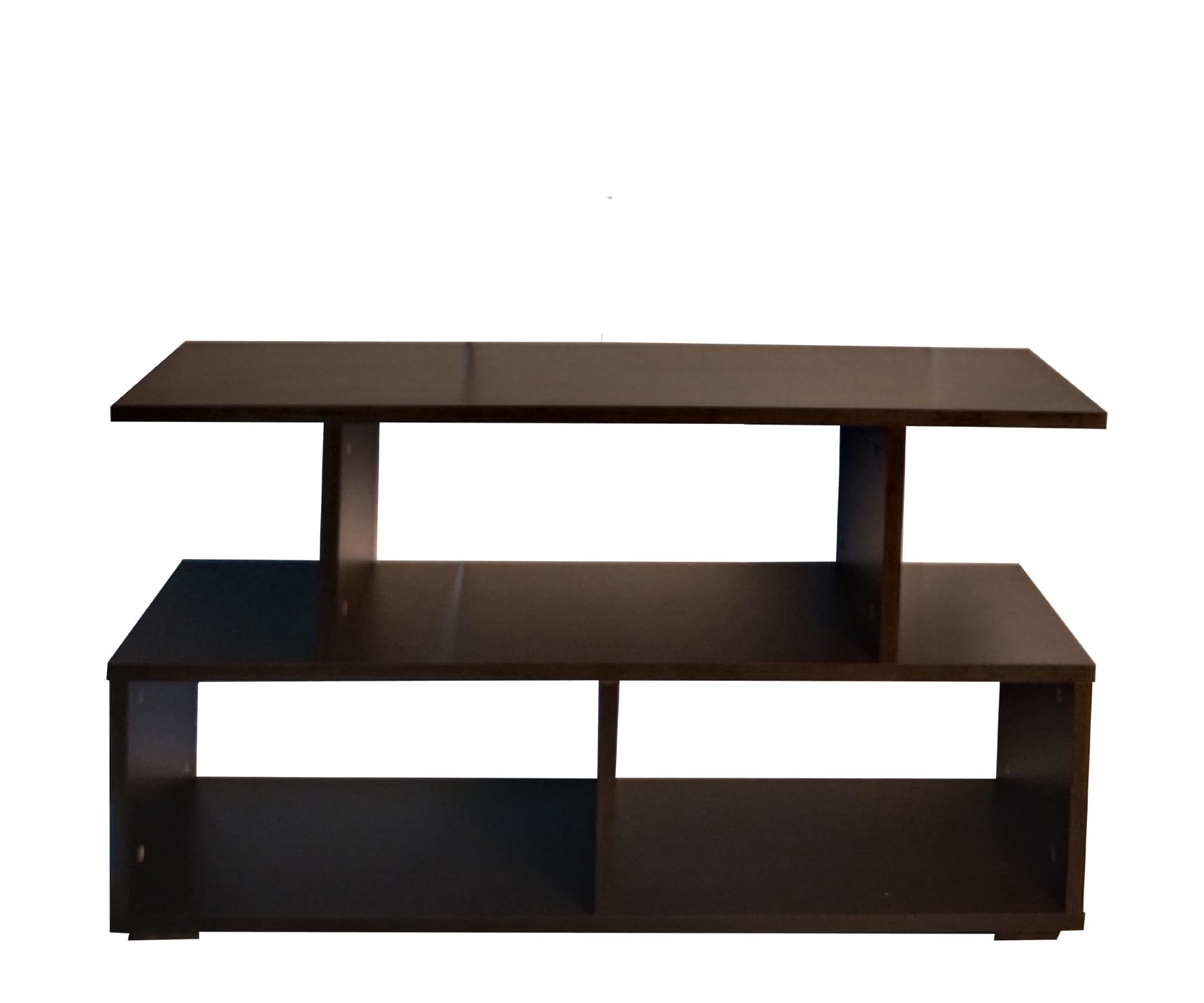 AAROORA Engineered Wood TV Table Centre Unit 3 Shelf | Visual Feature of a Room | Home Decoration, Modern | Comfort and Usability | Multipurpose Storage Table (Wenge Finish)