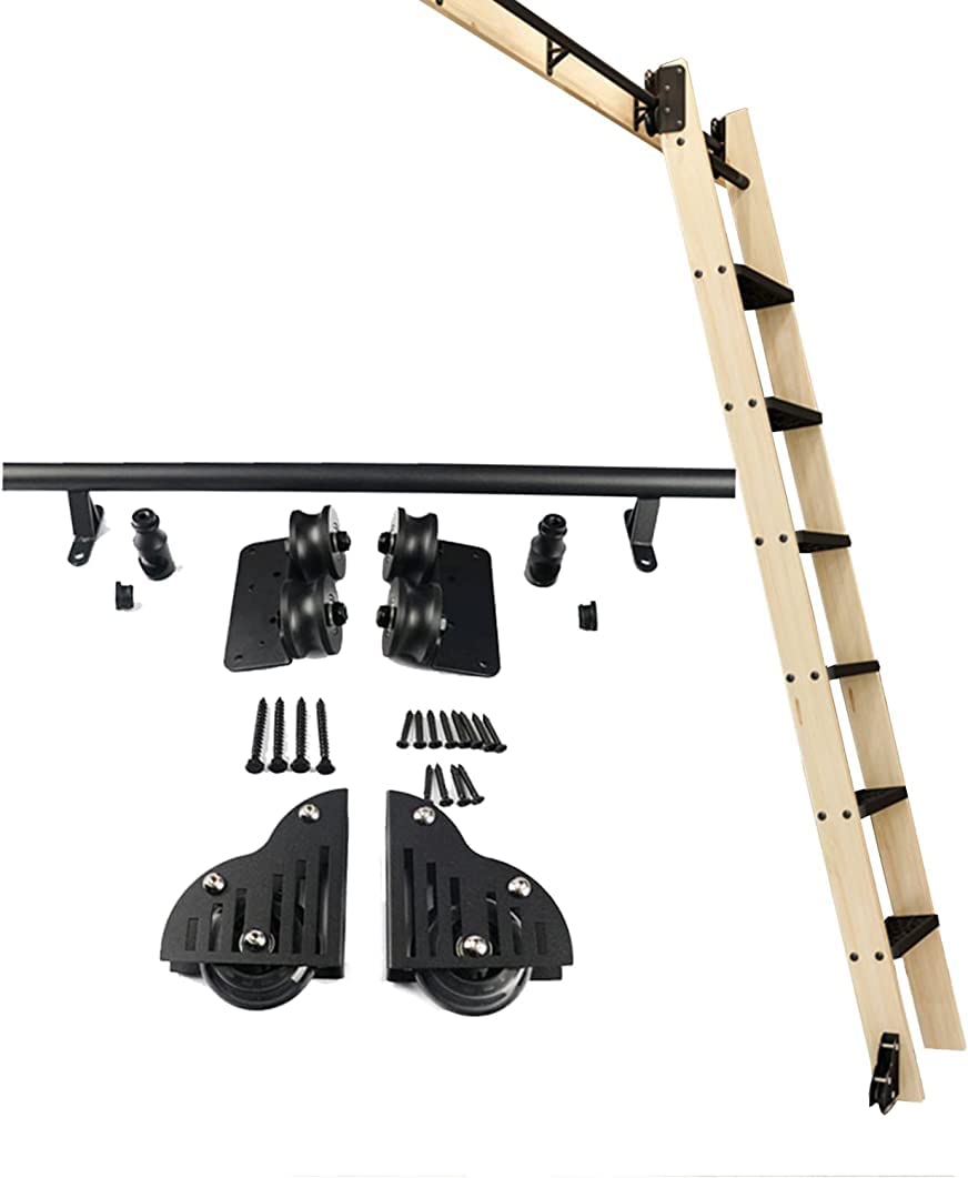 Kit de porte de grange coulissante MObyat de 3,3 à 20 pieds avec rail