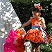 Baby Costumes 12-18 Months Toddler Kids Girl Halloween Costume with Bone Hair Clip Cloak Pumpkin Dress Trendy Fashion Historical Stone Age Family Party Outfit