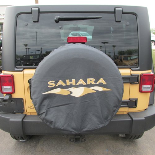 Genuine Jeep Accessories 82212321 Cloth Spare Tire Cover with Sahara Logo