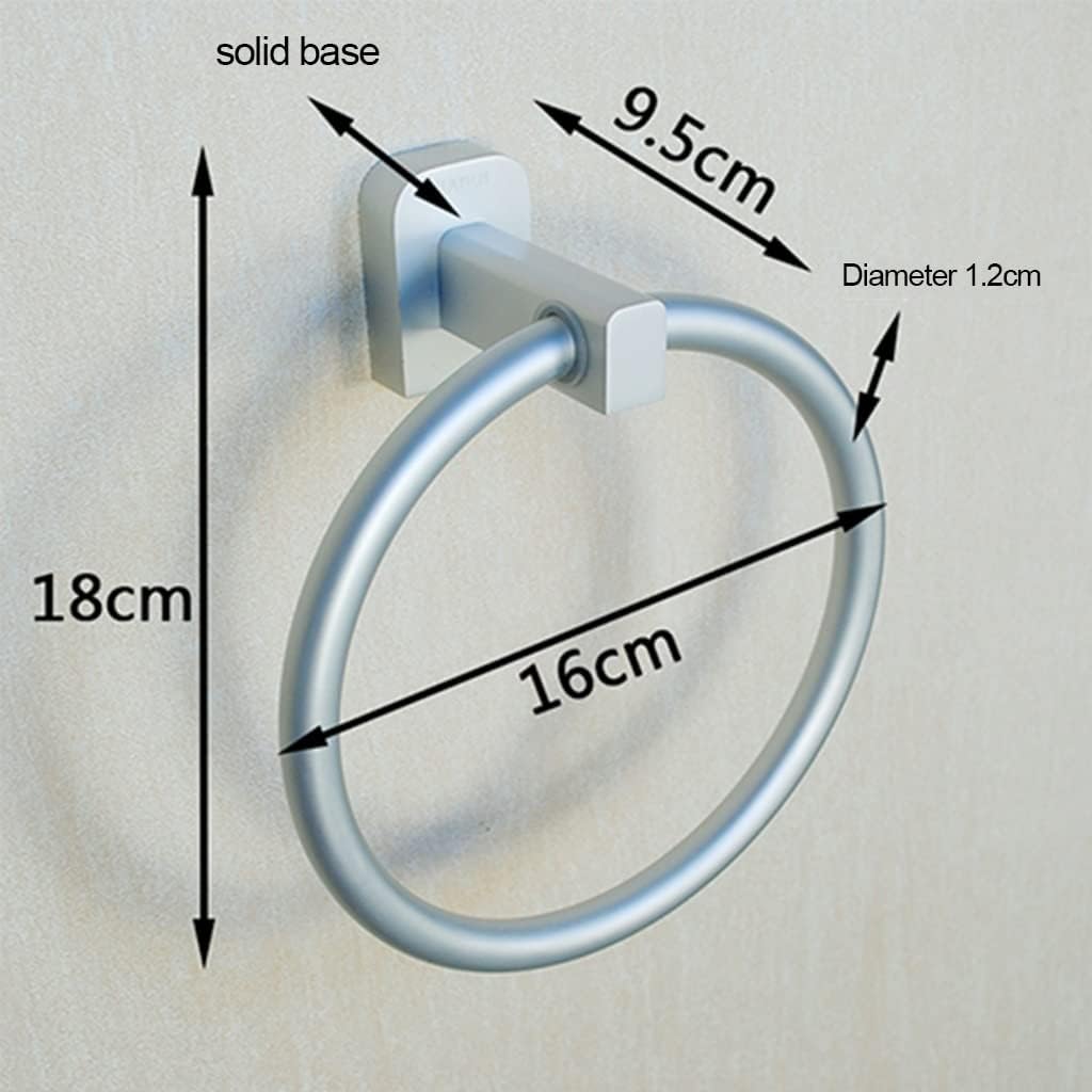 LSLYTQ Towel Ring, Space Aluminum Bathroom Hardware Pendant, Full Solid Towel Rack, Bathroom Towel Hanger
