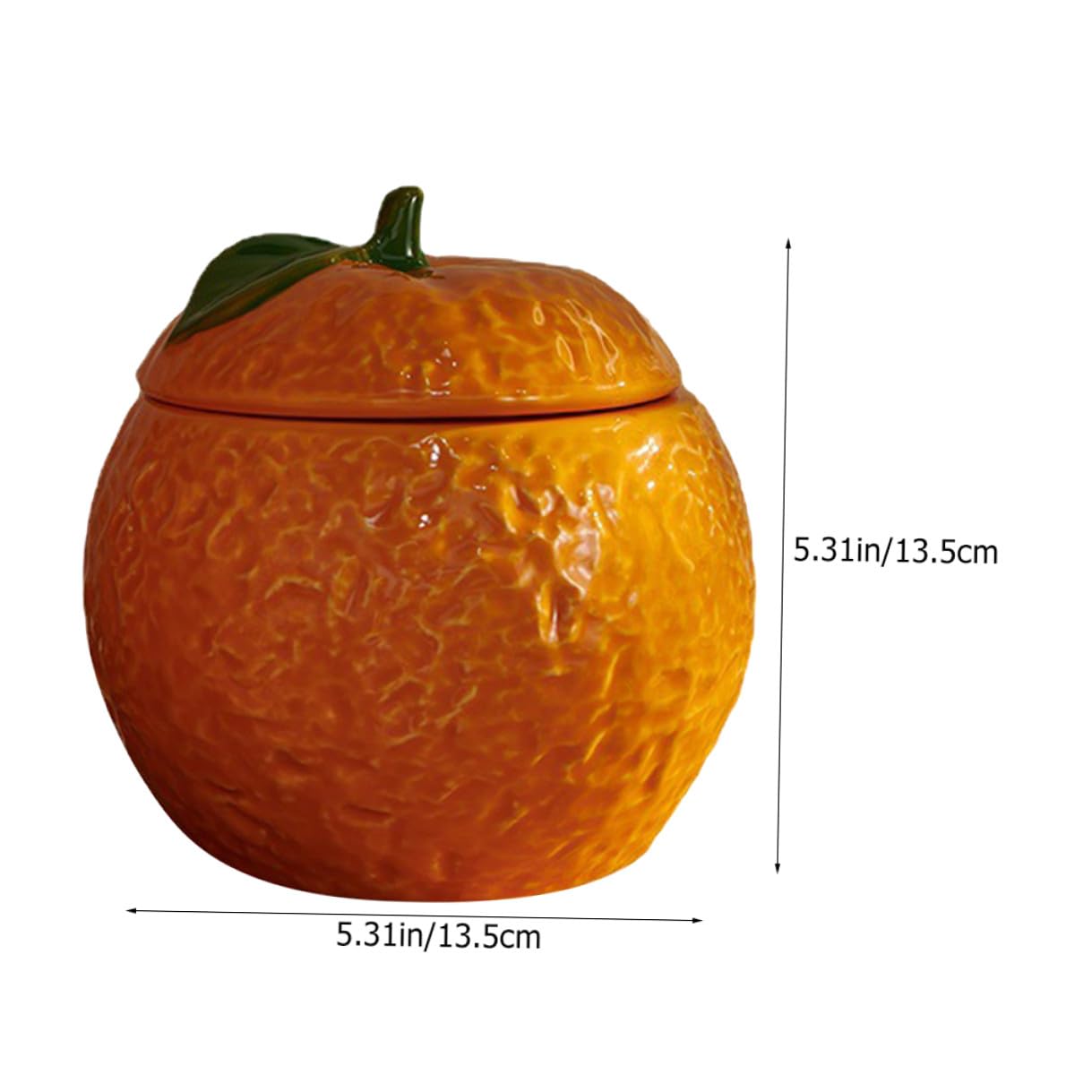 VANZACK Barattolo che Arancione di Ceramica e Alimenti Coperchio per Contenitore Creativo Portatile Mantiene Fresco Asciutto Cibo Feste Quotidiane
