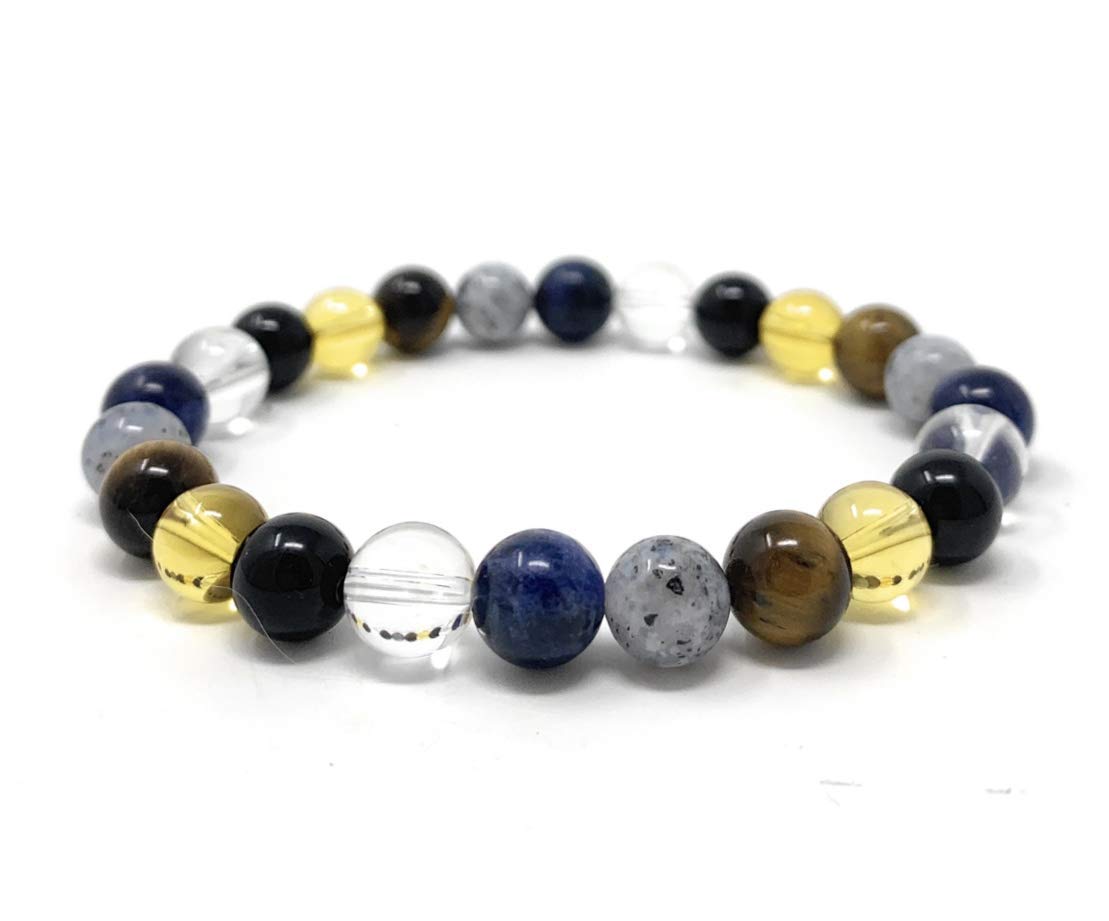 Memory, Concentration and Thinking Bracelet - Power Bead Bracelet - Crystal Gemstones - Soul Cafe Gift Box & Information Tag
