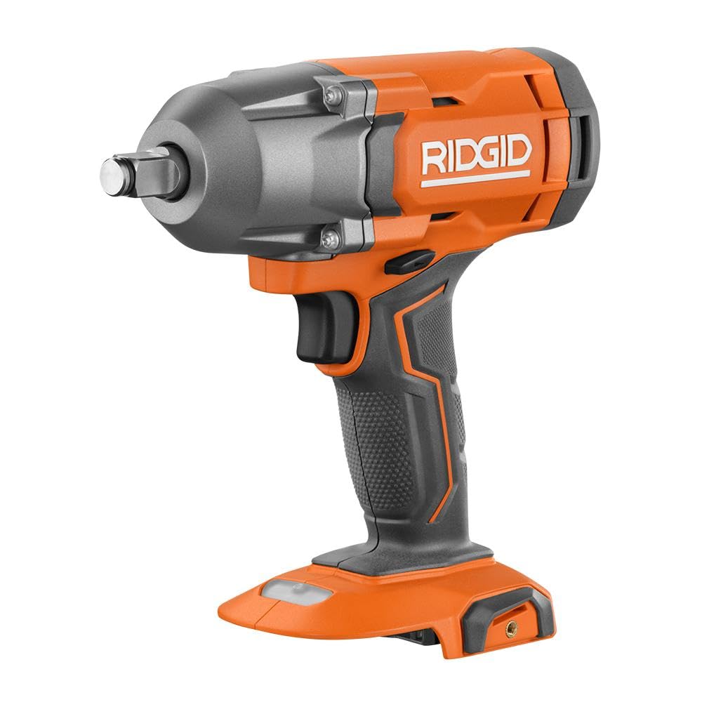 RIDGID 18V Cordless 1/2 in. Impact Wrench (Tool Only) (Renewed), Orange