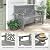nalone Outdoor Bench with Cup Holders, HDPE Porch Bench Fade Proof (Grey)