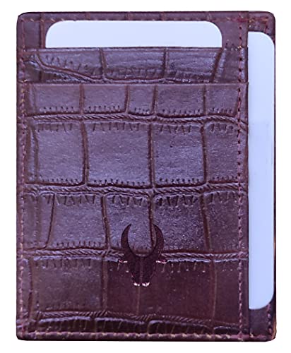 Image of WildHorn Maroon & Brown Leather Men's Wallet (699710)