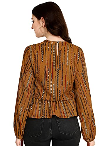 Image of DHRUVI TRENDZ Women's Cotton Regular Fit Top