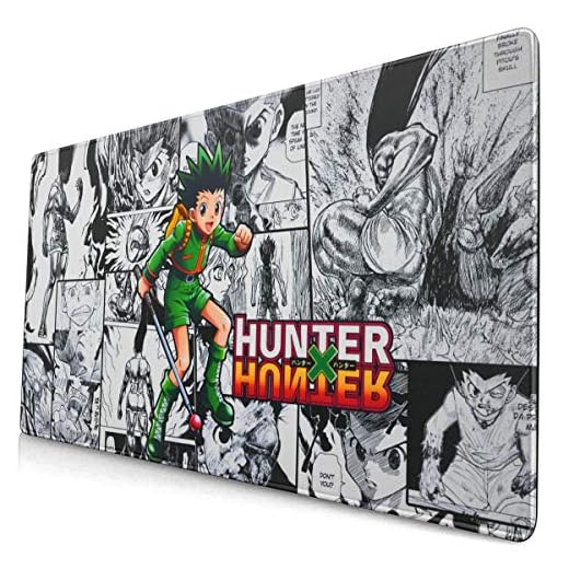 Lamgo Hisoka Killua Gon Mousepad Anime Non-Slip Rubber Mouse Pads/Mouse Mats Case Cover with Designs for Office Home Woman Man 30x15.7 Inch(75x40 cm)