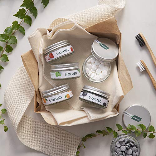 T-Brush Whitening Travel Toothpaste Tablets Natural Ingredients, Sls Free, Gluten Free, Cruelty Free, Eco Friendly Packaging, Vegan, Activated Charcoal With Fluoride- 90 Tablets #TOP7