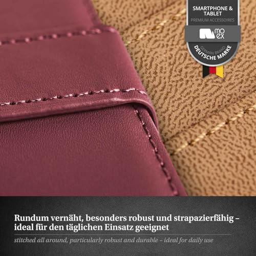 Coque Samsung S23 Plus moex bordeaux anti-rayure avec portefeuille intégré