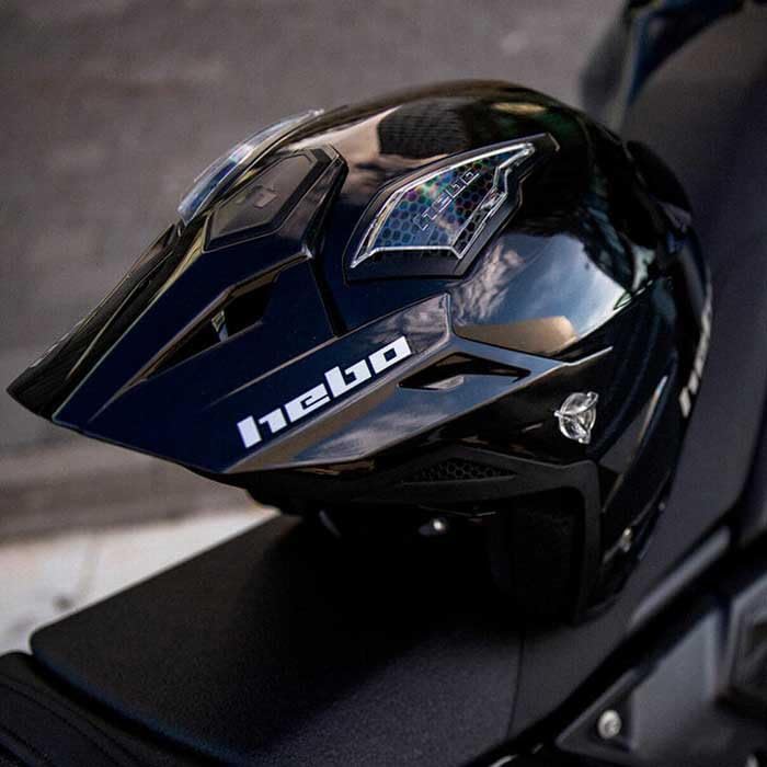Hebo CASCO ZONE 5 Casco, Negro, Motociclismo