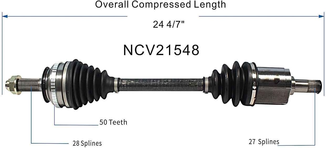 GSP NCV21548 CV Axle Shaft Assembly - Left Front (Driver Side)