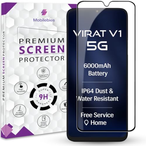 Image of Premium Tempered Glass Screen Protector Guard For Lava Virat V1 5G (6.75 Inch, Pack of 1) | Edge to Edge Coverage With Easy to installation kit