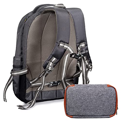 Image of THE CLOWNFISH Evander Polyester 19 Litres Unisex Travel Laptop Backpack for 15.6 inch Laptops (Grey)