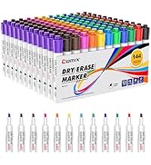 Comix Dry Erase Markers, 12 Assorted Colors, 4 Sets of 36 Markers, 144 Markers Total, Chisel Tip ...