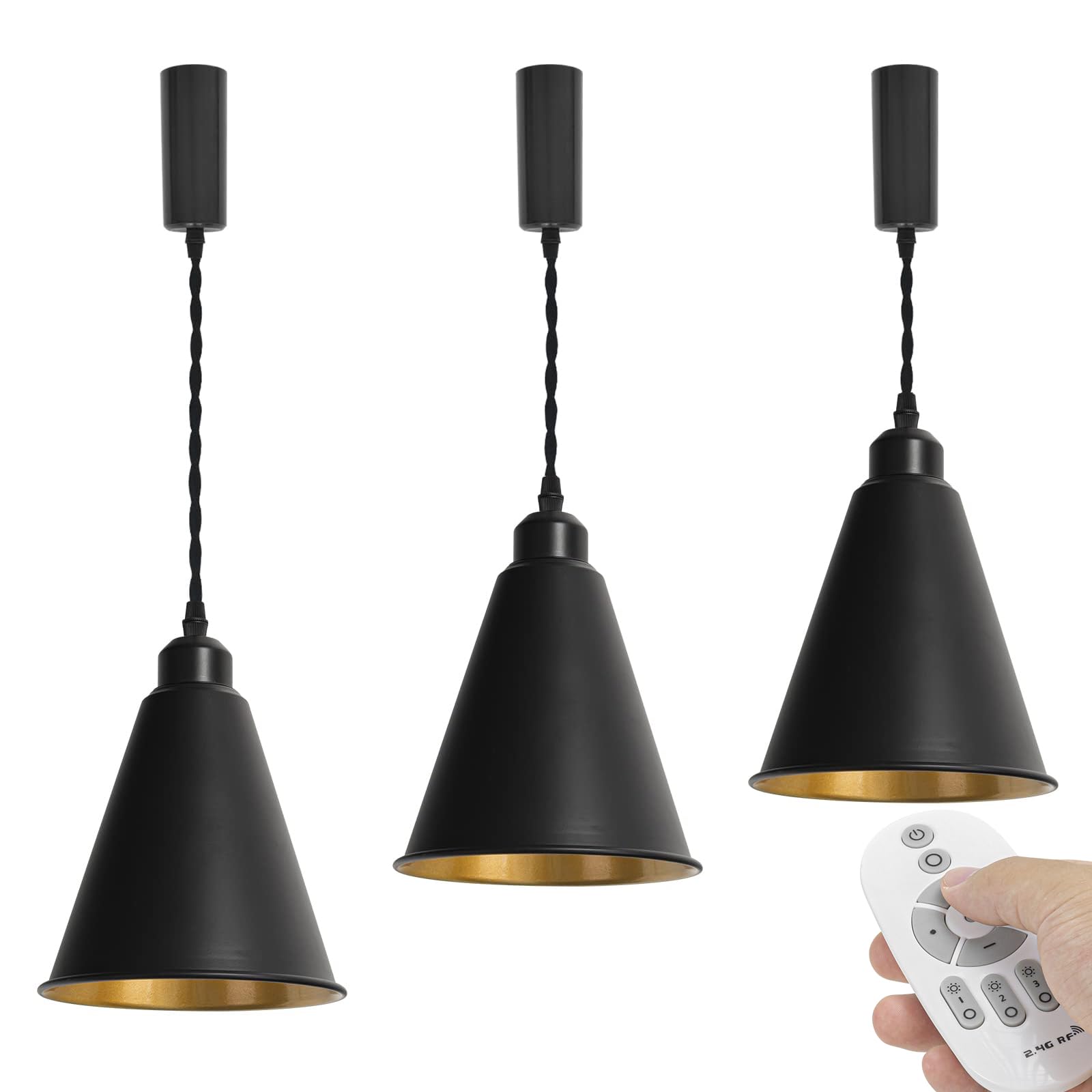Amazon.co.jp : Kiven 3個入 リモコン付き 調光調色 ペンダントライト