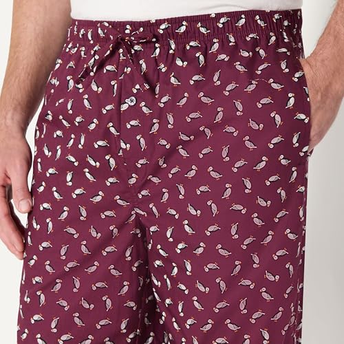 Image of Amazon Essentials Men's Cotton Poplin Straight-Fit Pajama Pants with Pockets, Elastic Waist, Drawstring