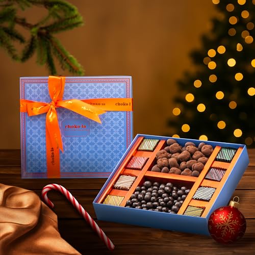 Image of Chokola Delight Chocolate Hamper 390 g | Assorted Milk & Dark Chocolate Dragees and Chocolates | Premium Chocolate Gift Box For Valentine & Festivals