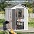 CDCASA 6x4 FT Resin Shed, Waterproof Outdoor Small Storage Shed with Floor & Lockable Door & Window & Vents, Plastic Tool Shed for Outside, Patio, Poolside, Grey