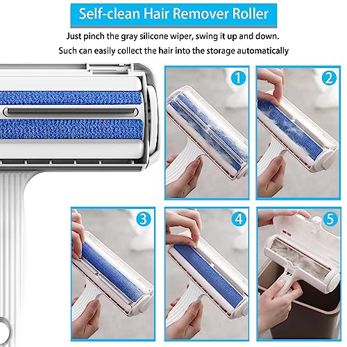 Pet Hair Remover Roller, ACE2ACE Reusable Animal Hair Removal Brush for Dogs and Cats, Self Clean Pet Fur from Carpet, Furniture, Rugs, Laundry, Clothes and Bedding, Sofa - Image 5
