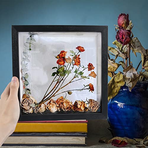 DODUOS 8x8 Inch Shadow Box Frame, Black Deep Box Frames for Crafts 3D Deep - Image 3