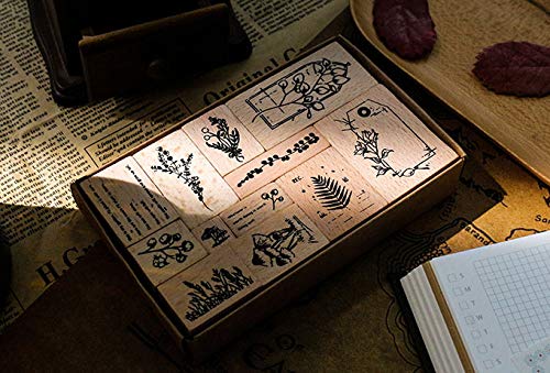 Set De 70 Sellos De Madera Vintage Con Caja De Almacenamiento – Ideal Para Scrapbooking Y DIY