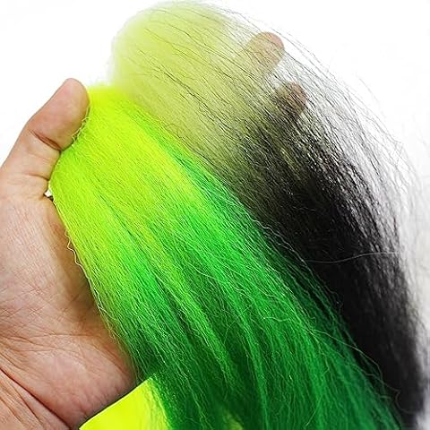 Tigofly 12 Colors Double Color Synthetic Fiber Large Hank Super Hair Bucktail Jigs Lure Making Streamers Fly Tying Materials Cover