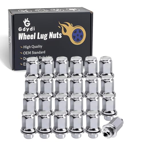 Set of 24 12x1.5mm 13/16 Hex 1.87 Inch Length OEM Factory Mag Lug Nuts for 95-17 Tacoma 96-21 4 Runner FJ Cruiser Matrix GX470/ GX460 SR5 Pre-Runner TRD Off-Road Limited