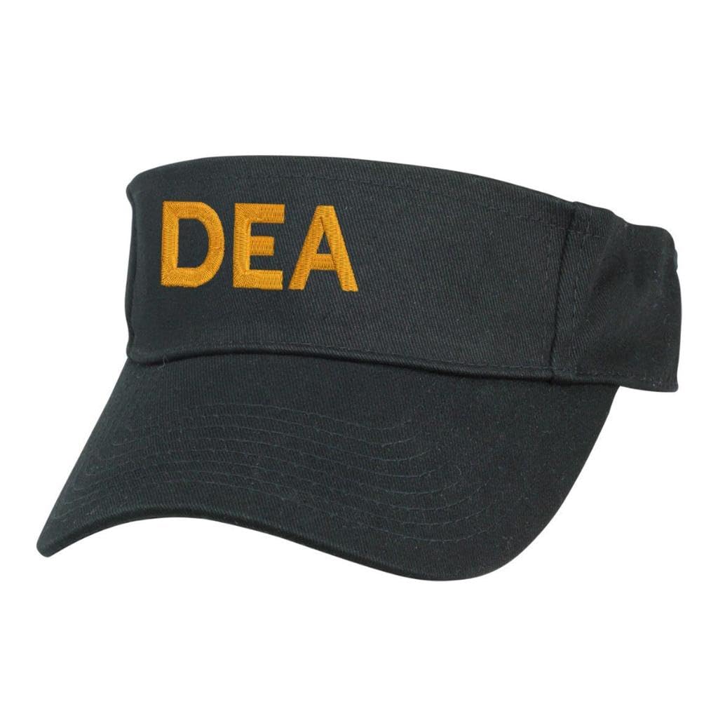 D E A Embroidered Visor hat Cap Black