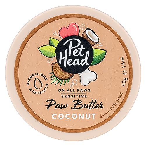 Pet Head On All Paws Mantequilla de Coco para patas | Bálsamo hidratante para patas | Hidrata patas y narices para dejarlas suaves y sin grietas | Se puede lamer | Fórmula suave para cachorros | 40g