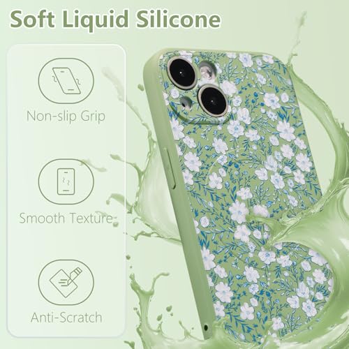 Coque silicone iPhone 13 MagSafe antichoc et esthétique florale - 2
