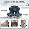Seat Cushion, Office Chair Seat Cushions for Office Chair with L-Shaped Ergonomic Design, Memory Foam Chair Cushion for Long Sitting Office Worker(Black Gray) #4