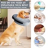 YZROHYI Aufblasbare Halskrause Hund Schutzkragen,Hundekragen Leckschutz,Katzenkragen,Einstellbarer Halskrause Katze,Kragen für Hund Nach Op,Wiederherstellung Halsband Weich Kragen für Welpen-M