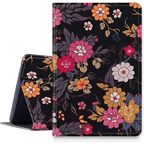 Hermosa funda de flores para tablet Lenovo Tab P11/P11 Plus/P11 5G (TB-J606F/J616F/J607Z) de 11 pulgadas, piel sintética, plegable, con múltiples ángulos de visión, apagado y encendido automático