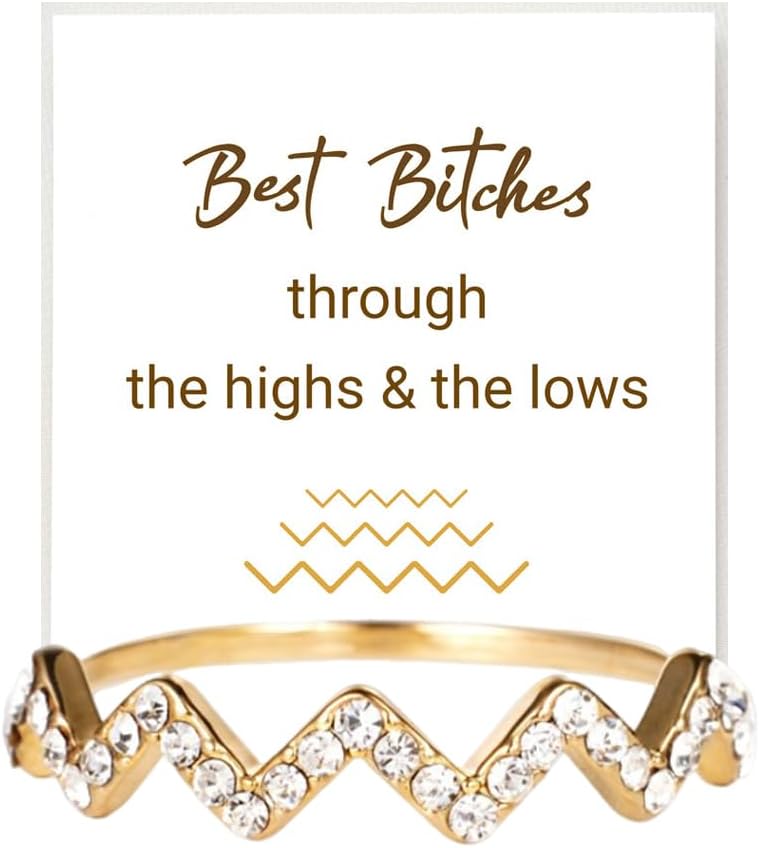 Generic Best BiChes Highs And Lows Ring, Highs And Lows