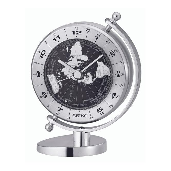 インテリア時計 SEIKO WORLD TIME VOICE ALARM SEIKO セイコー ワールドタイムトラベル NHK アラーム時計 世界