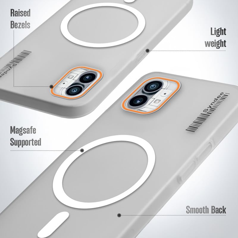 Image of Mr. Case Back Cover for Nothing Phone 1 Sleek Frosted Translucent Back with Wireless Charging Support | Anti-Scratch Shockproof Phone Case - White